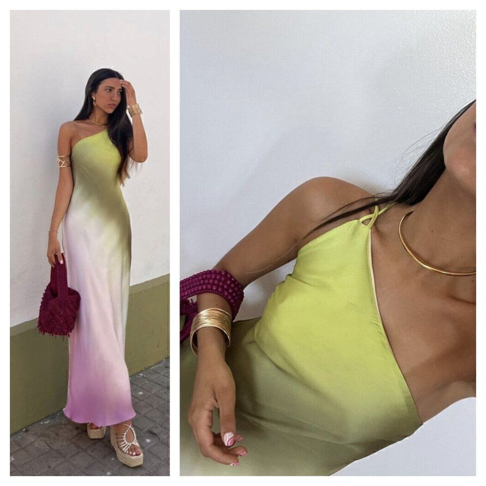 ZARA TIE DYE ASYMMETRIC DRESS - Picture 2 of 6
